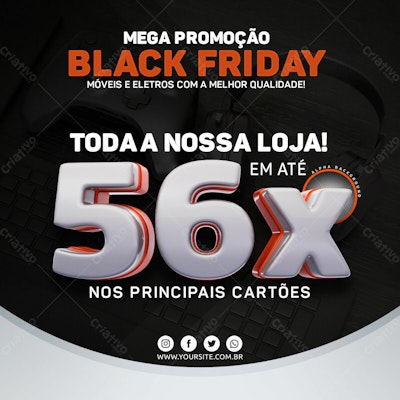 Flyer Black Friday PSD Editável