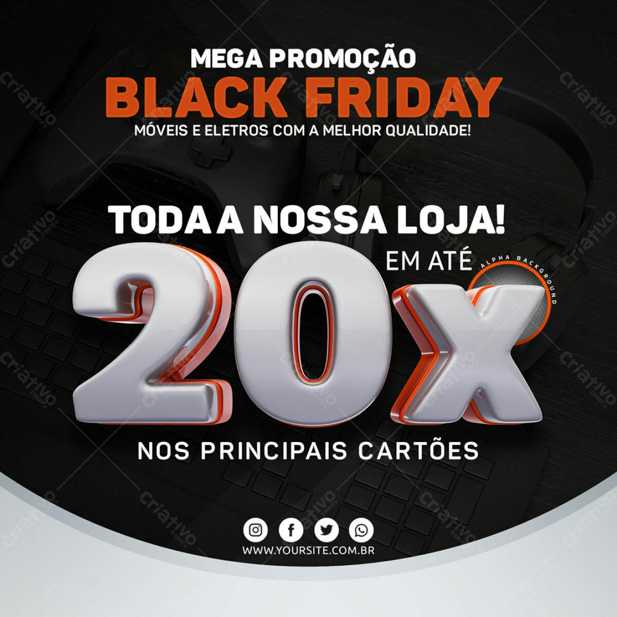 Flyer Black Friday PSD Editável