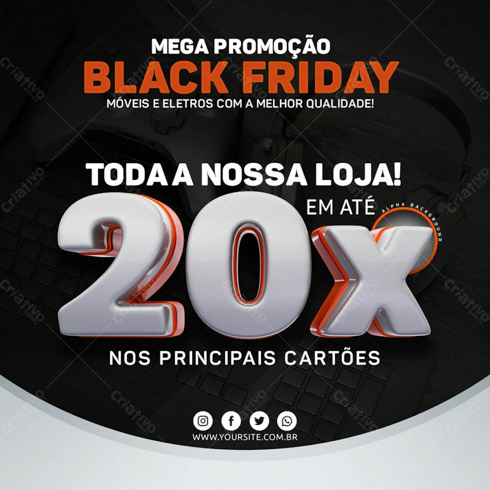 Mega Promoção de Black Friday Em até 20X nos cartões