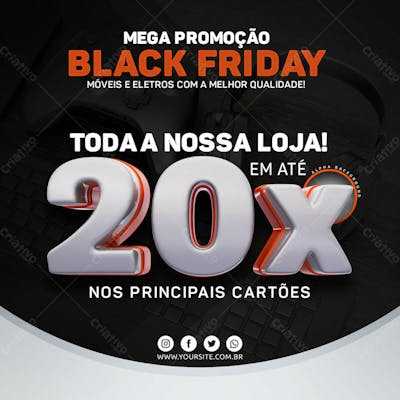 Mega Promoção de Black Friday Em até 20X nos cartões