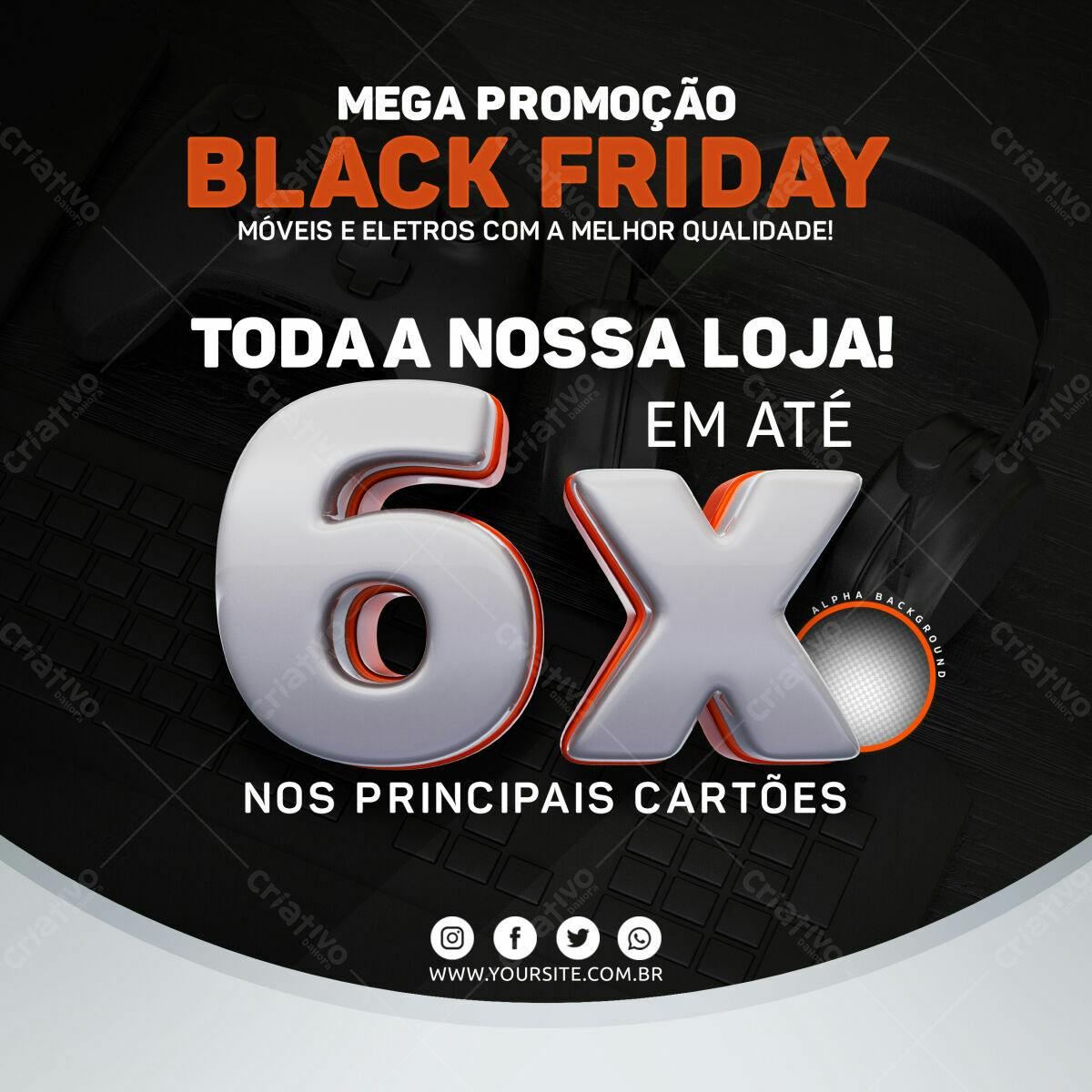 Flyer Black Friday PSD Editável