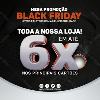 Flyer Black Friday PSD Editável