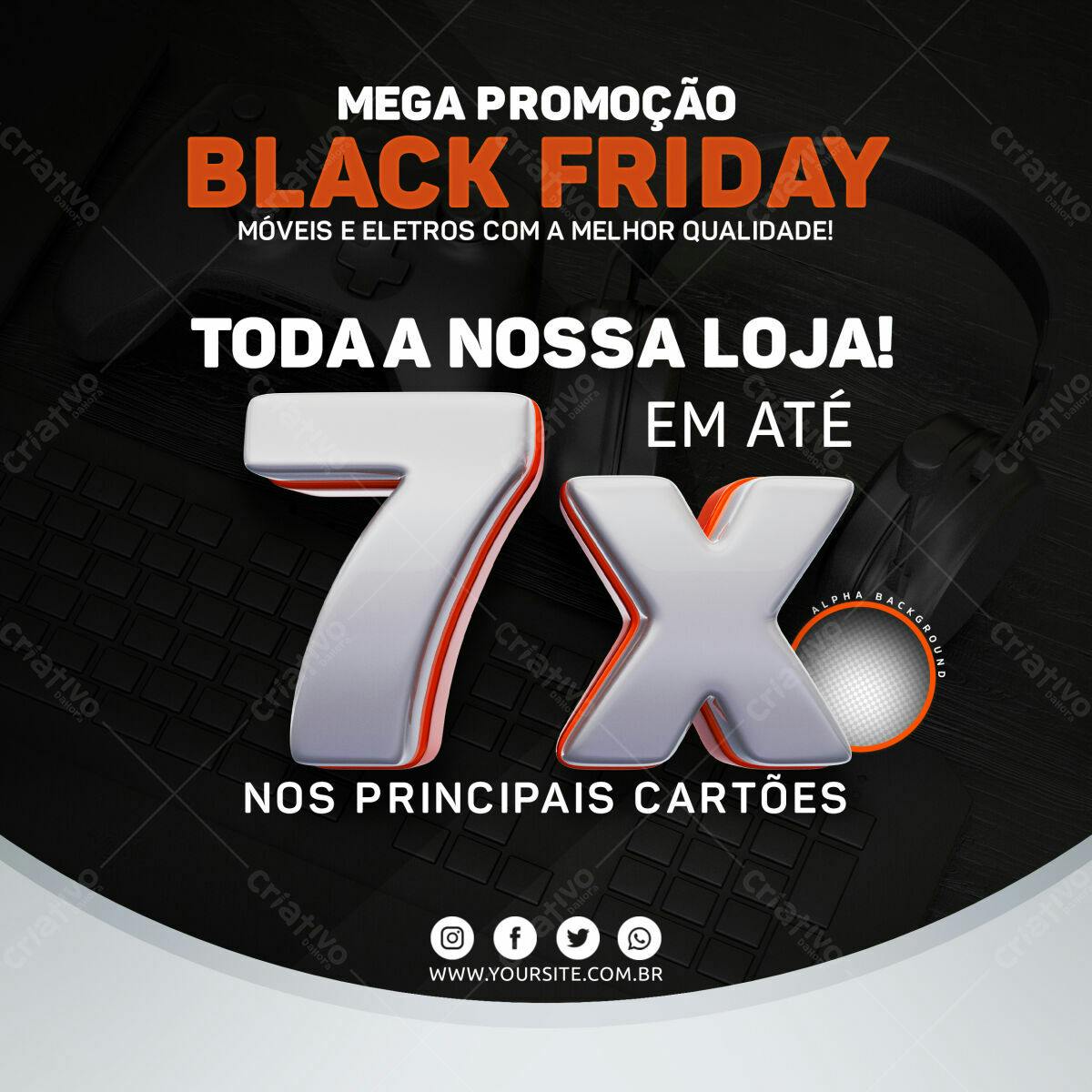 Flyer Black Friday PSD Editável
