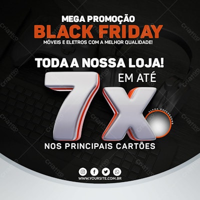 Flyer Black Friday PSD Editável