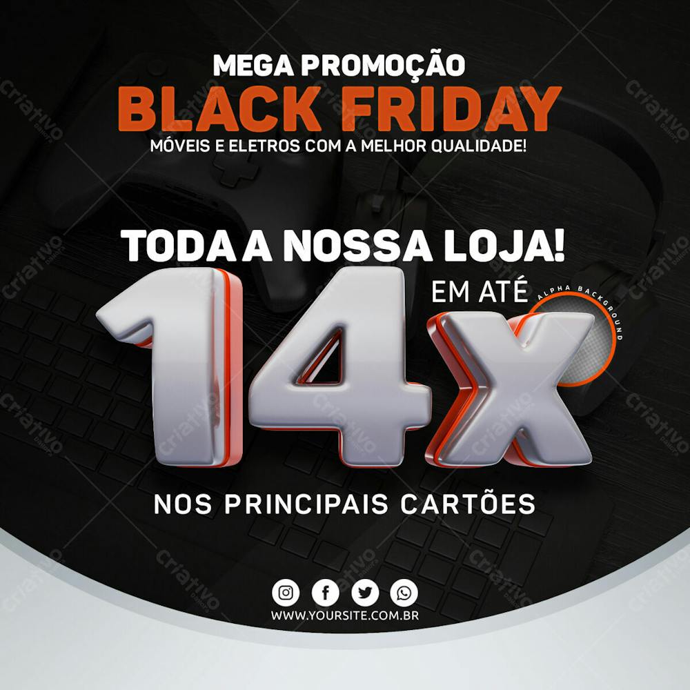 Mega Promoção de Black Friday Em até 14X nos cartões