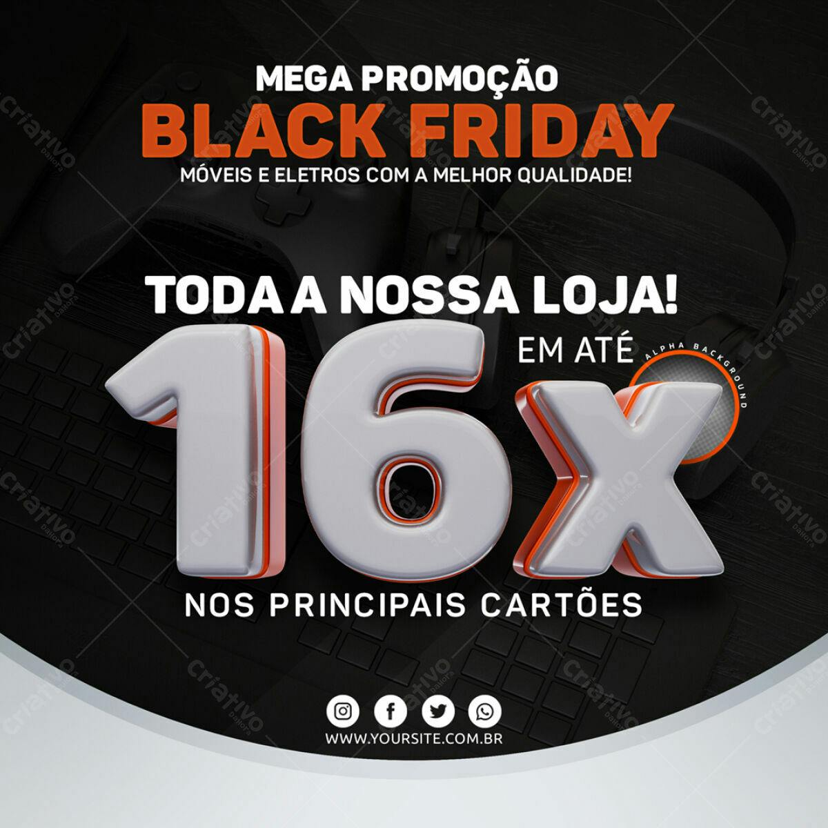 Banner Black Friday PSD Editável