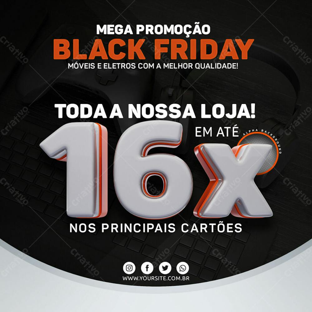 Mega Promoção de Black Friday Em até 16X nos cartões