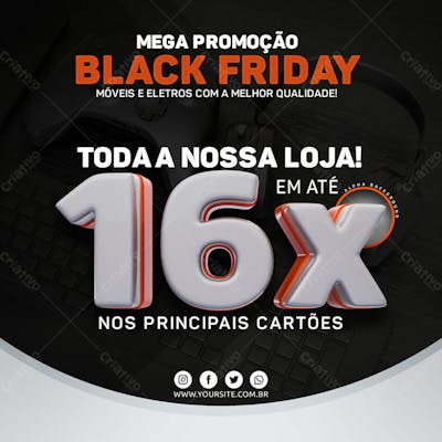 Mega Promoção de Black Friday Em até 16X nos cartões