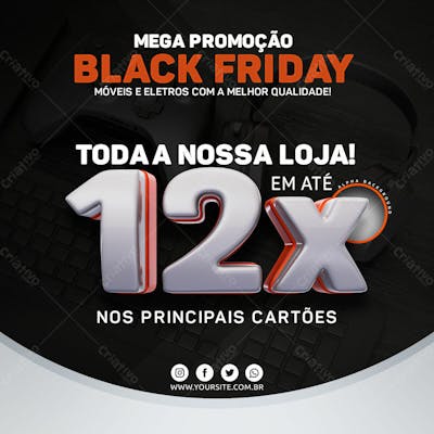 Mega Promoção de Black Friday Em até 12X nos cartões