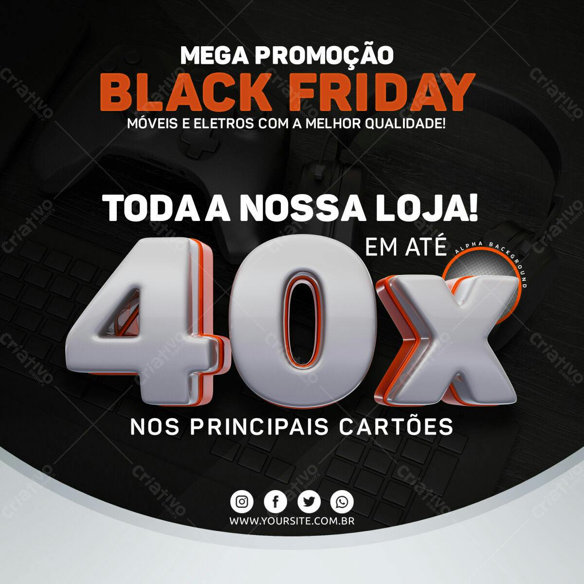 Flyer Black Friday PSD Editável