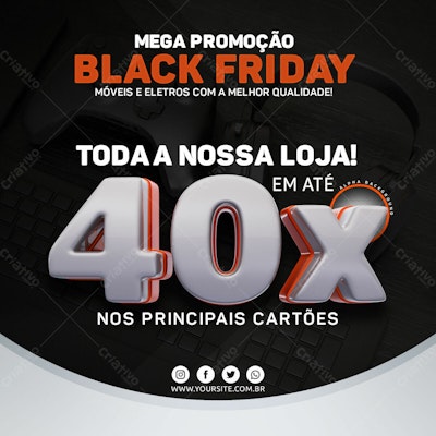 Flyer Black Friday PSD Editável