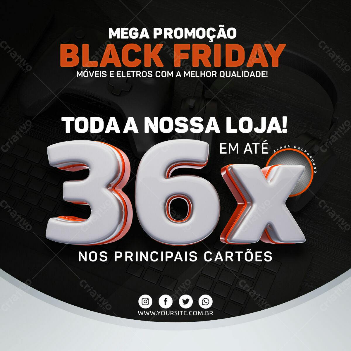 Flyer Black Friday PSD Editável