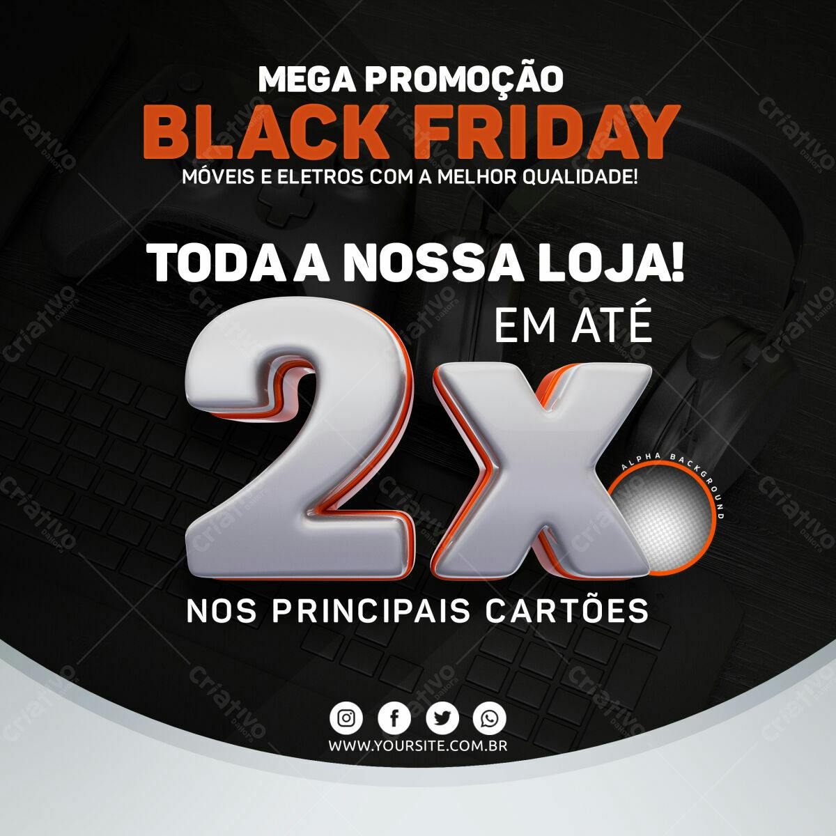 Flyer Black Friday PSD Editável