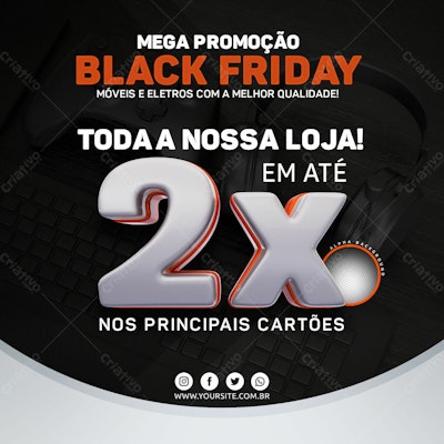 Flyer Black Friday PSD Editável