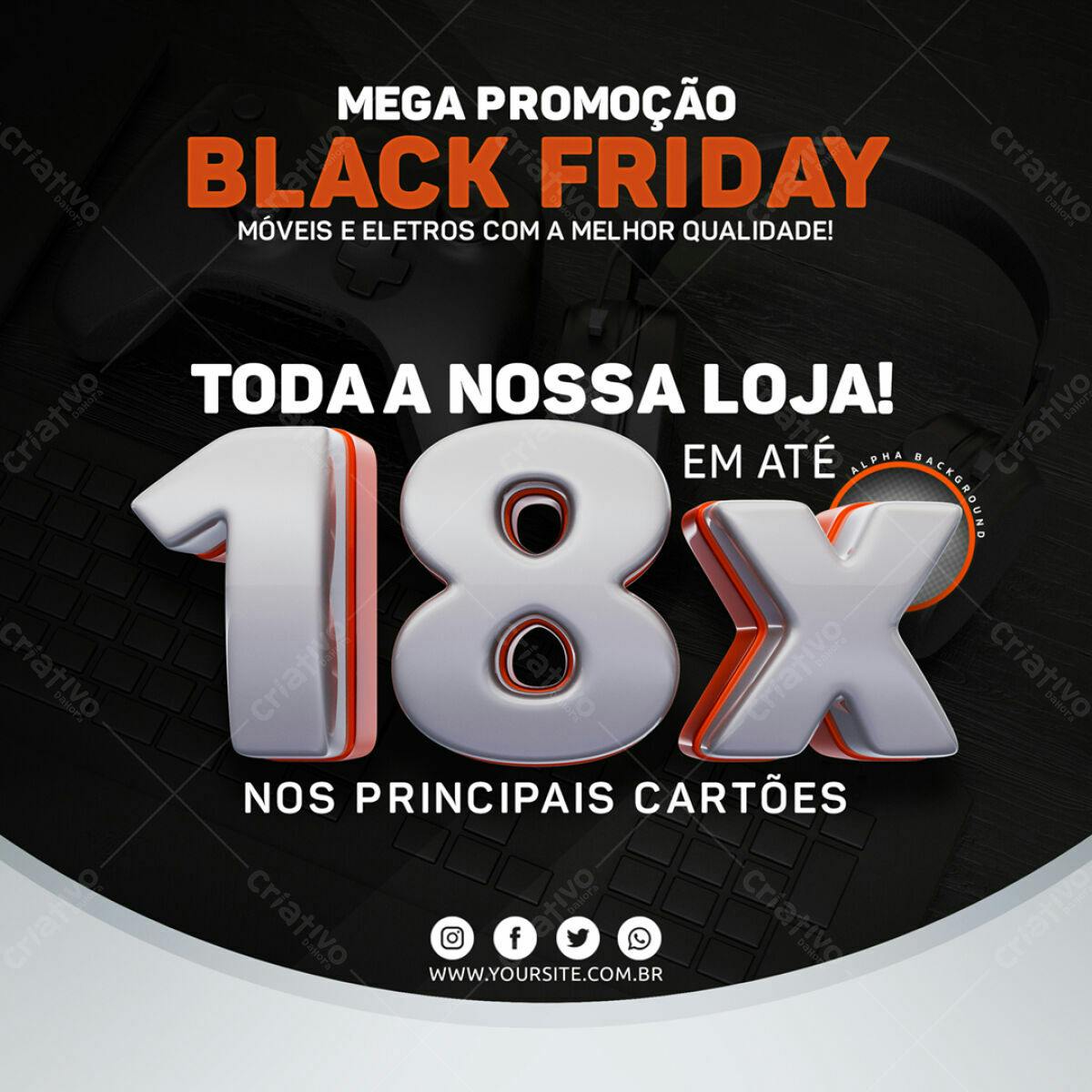 Flyer Black Friday PSD Editável