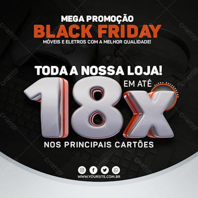 Mega Promoção de Black Friday Em até 18X nos cartões