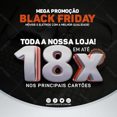 Flyer Black Friday PSD Editável