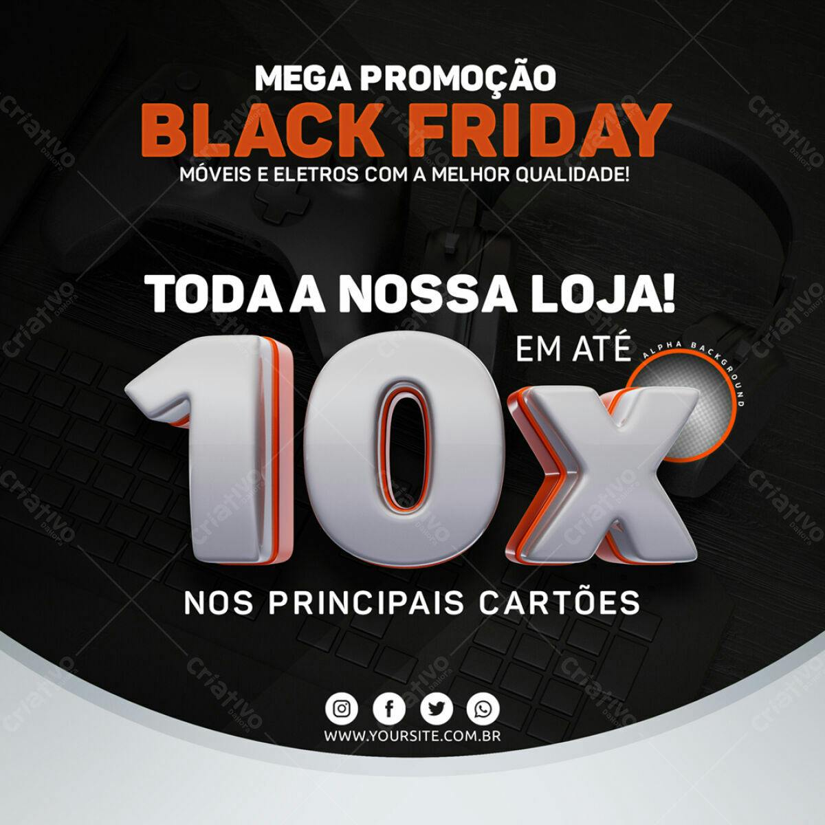 Flyer Black Friday PSD Editável