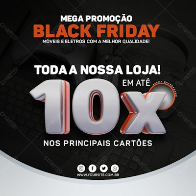 Flyer Black Friday PSD Editável