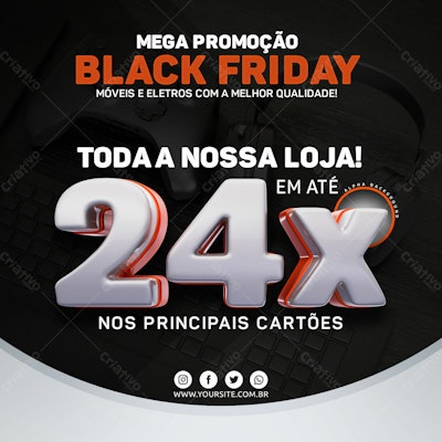 Flyer Black Friday PSD Editável
