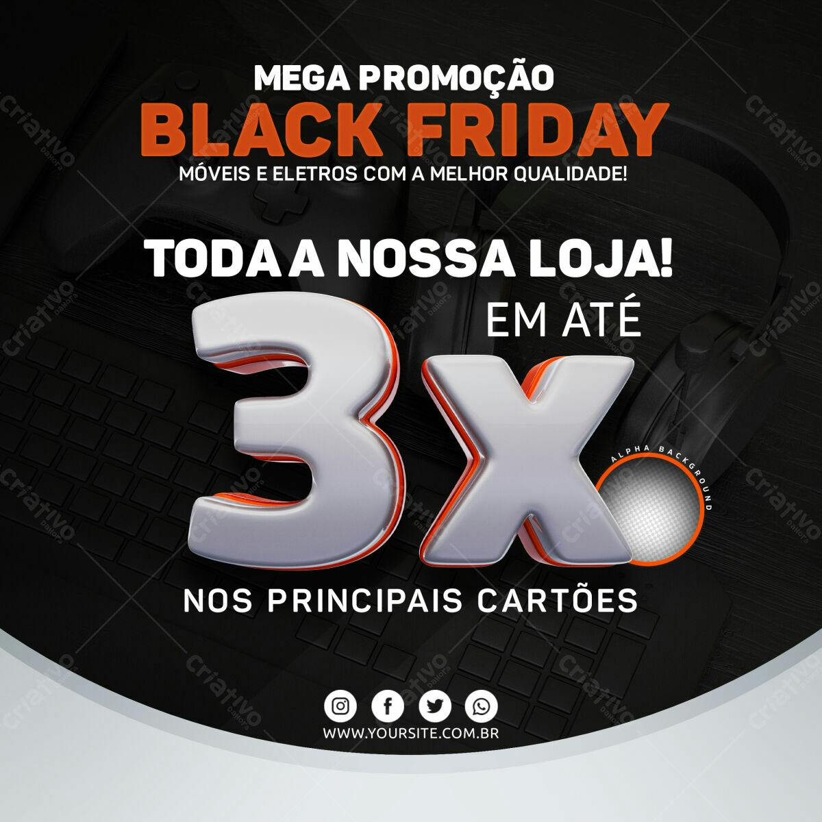 Flyer Black Friday PSD Editável