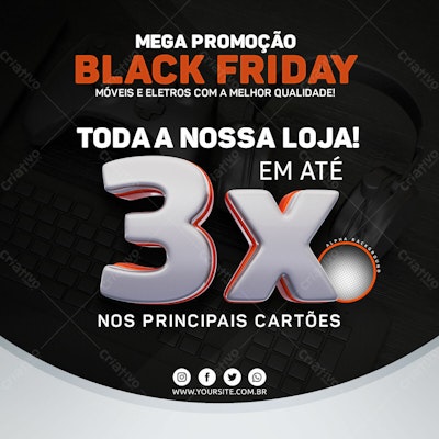 Flyer Black Friday PSD Editável