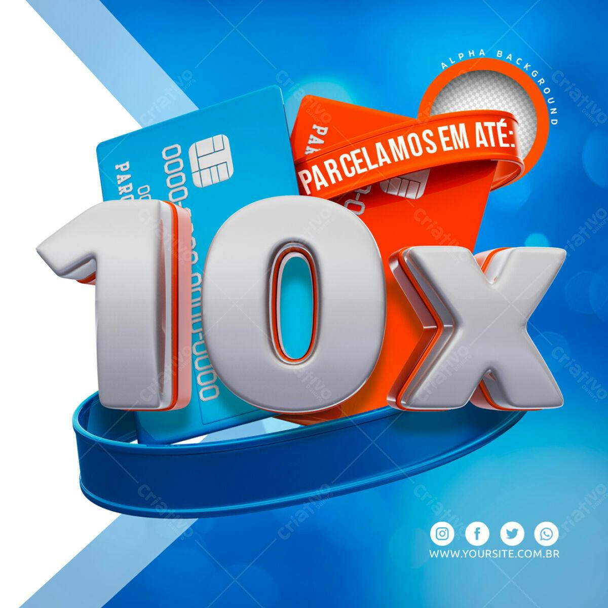 Banner 10x Parcelas PSD Editável