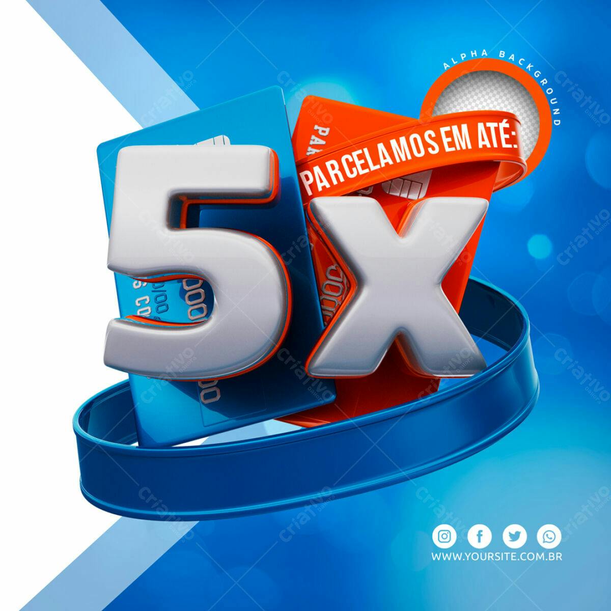 Promoção 5x sem Juros PSD Editável