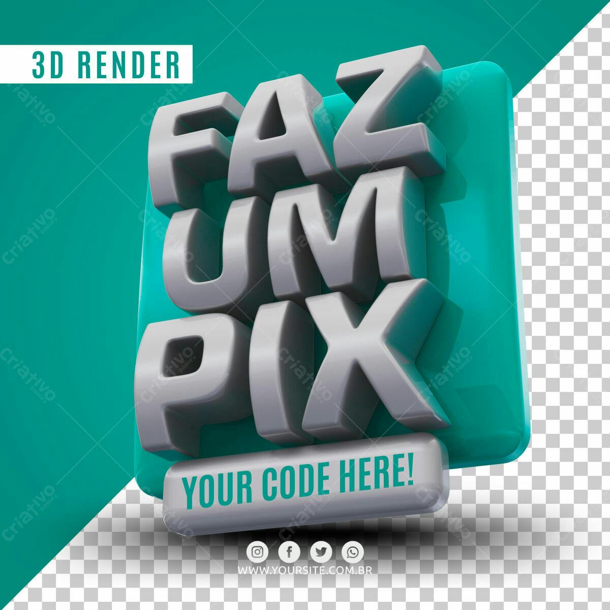 Banner Faz Um Pix PSD Editável