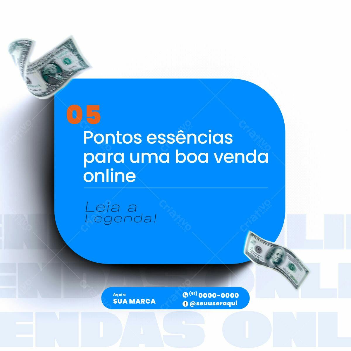 Post para Vendas Online PSD Editável