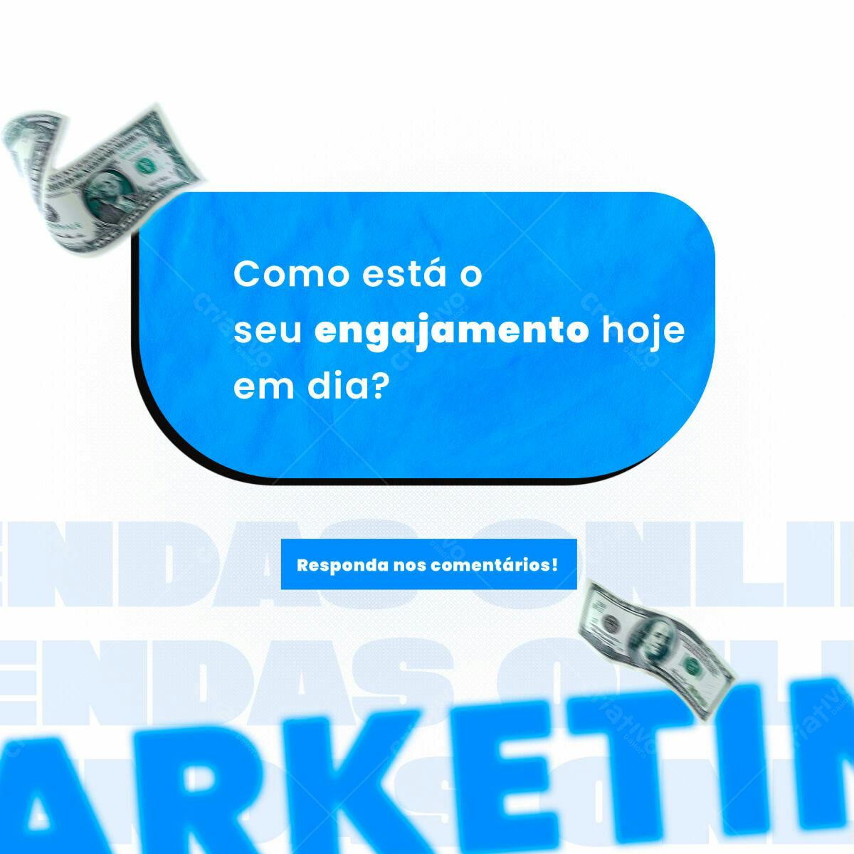 Postagem Mídias Sociais Marketing Digital PSD Editável