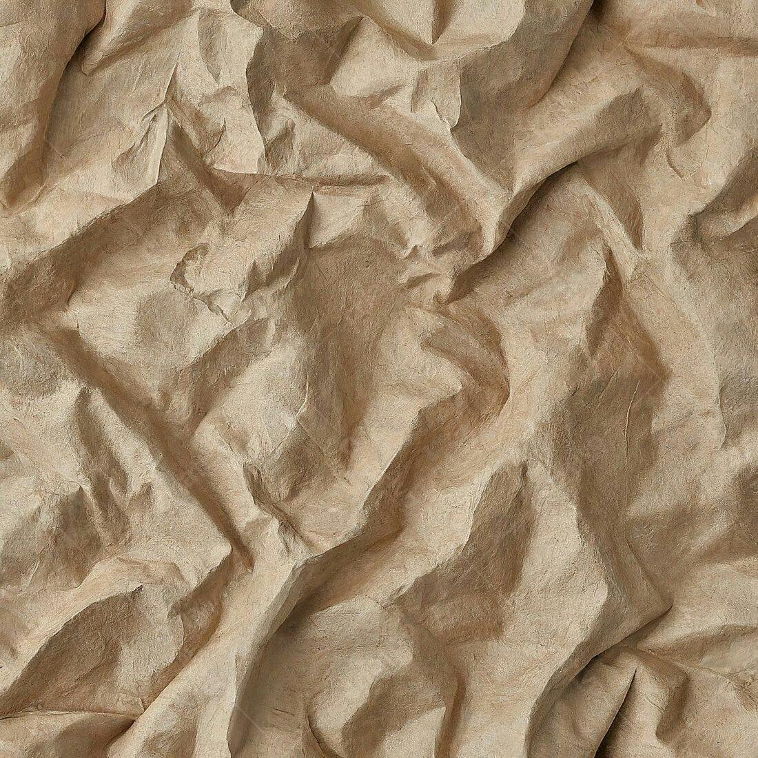 Textura Papel Kraft Amarrotado para Fundo