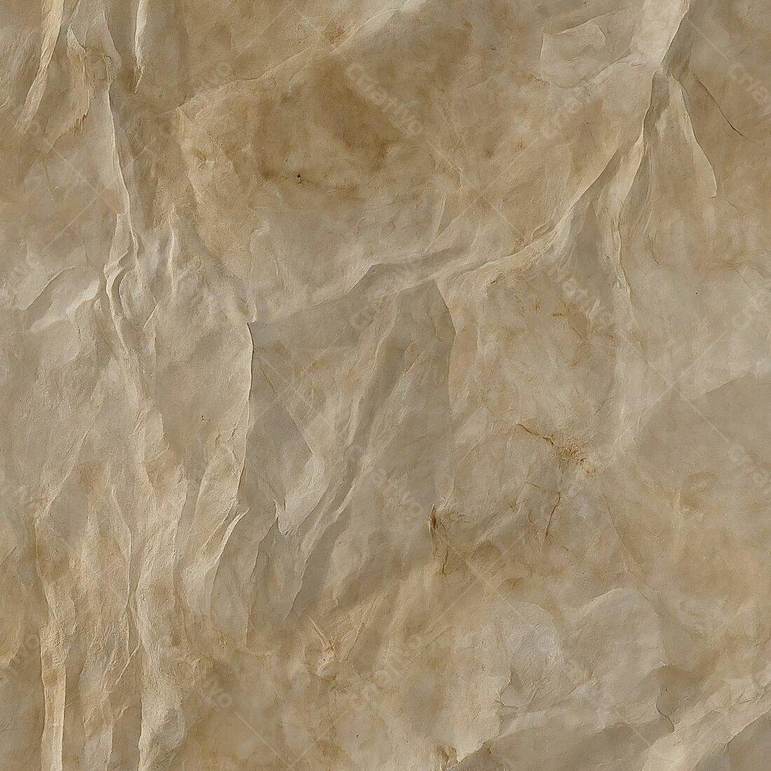 Textura Papel Amassado Bege para Fundo