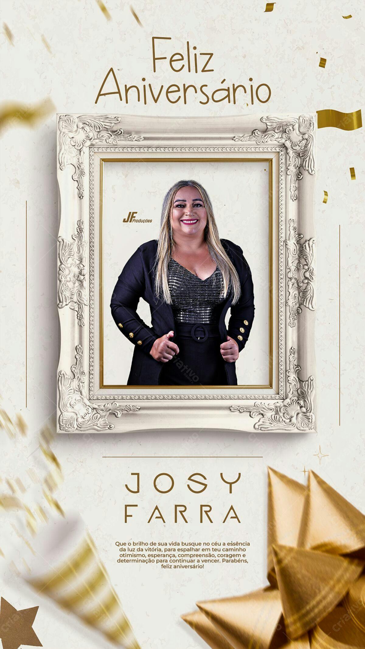 Convite de Aniversário com Moldura PSD Editável