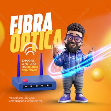 Social media internet fibra óptica