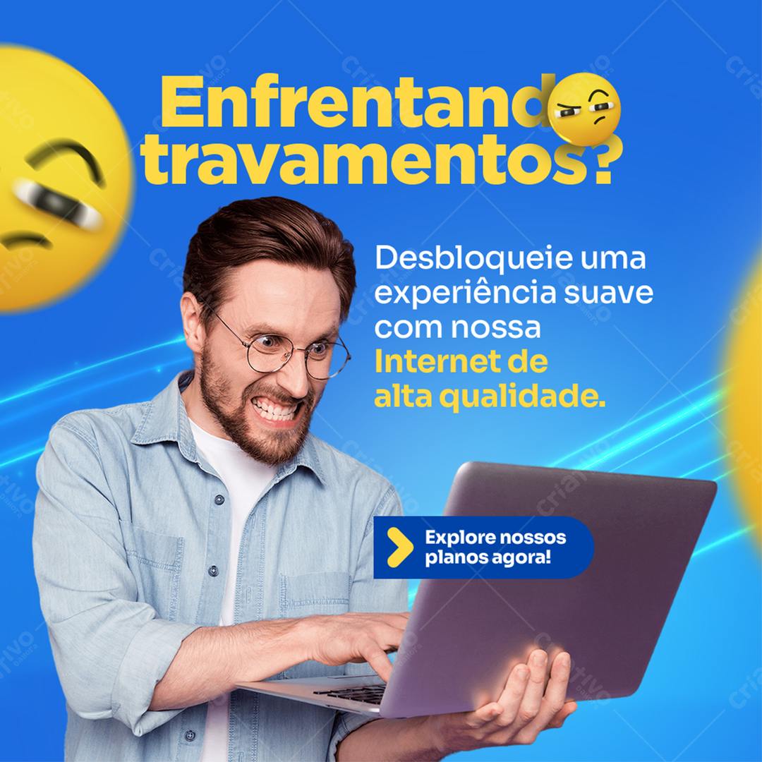 Banner Internet de Alta Qualidade PSD Editável