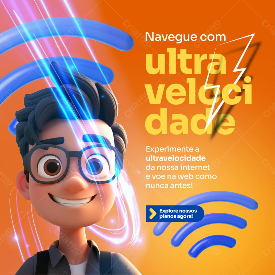 Banner Internet Ultravelocidade PSD Editável