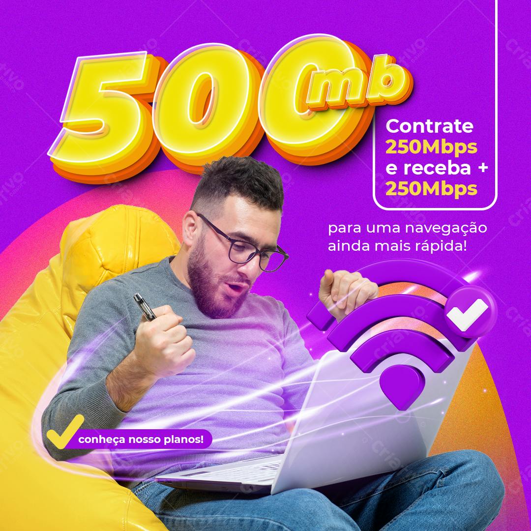 Anúncio Promoção Internet 500mb PSD Editável