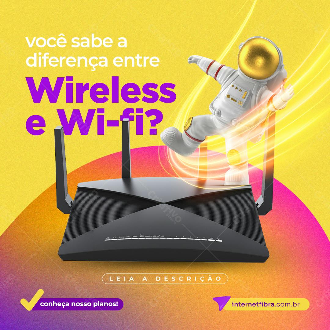 Flyer Comparativo Wireless x Wi-fi PSD Editável
