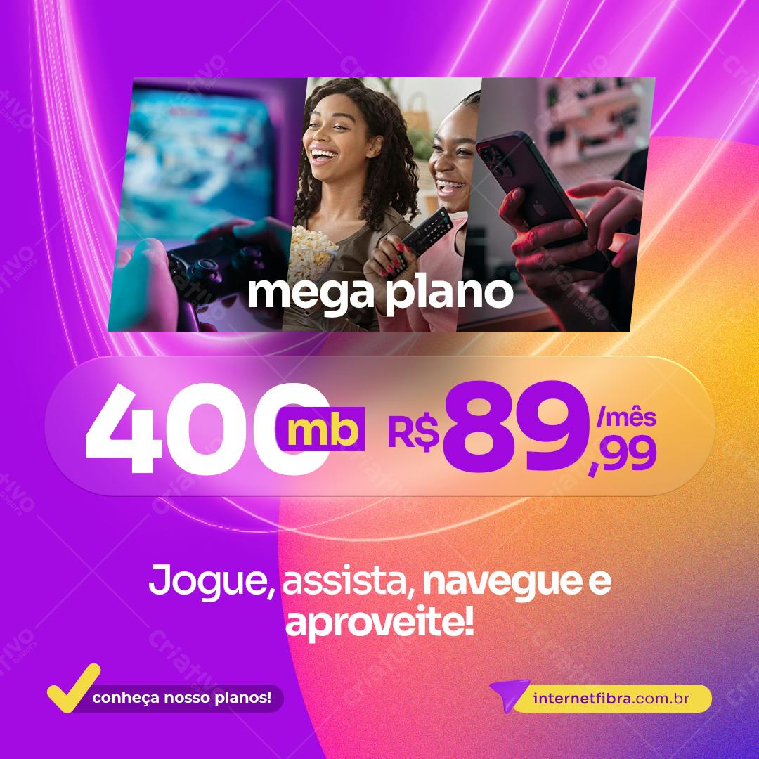 Flyer Mega Plano Internet PSD Editável