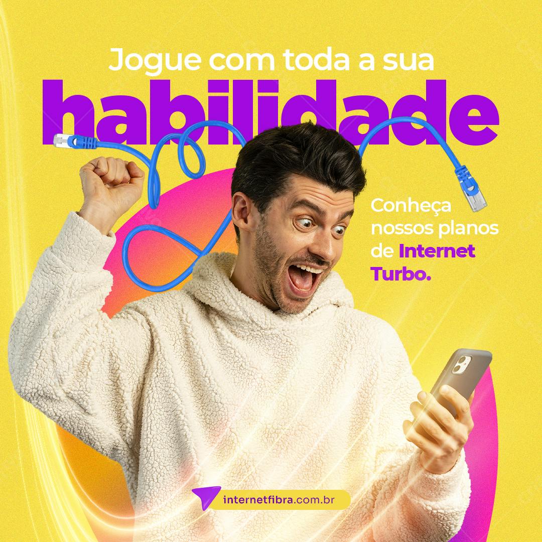 Anúncio Internet Turbo PSD Editável