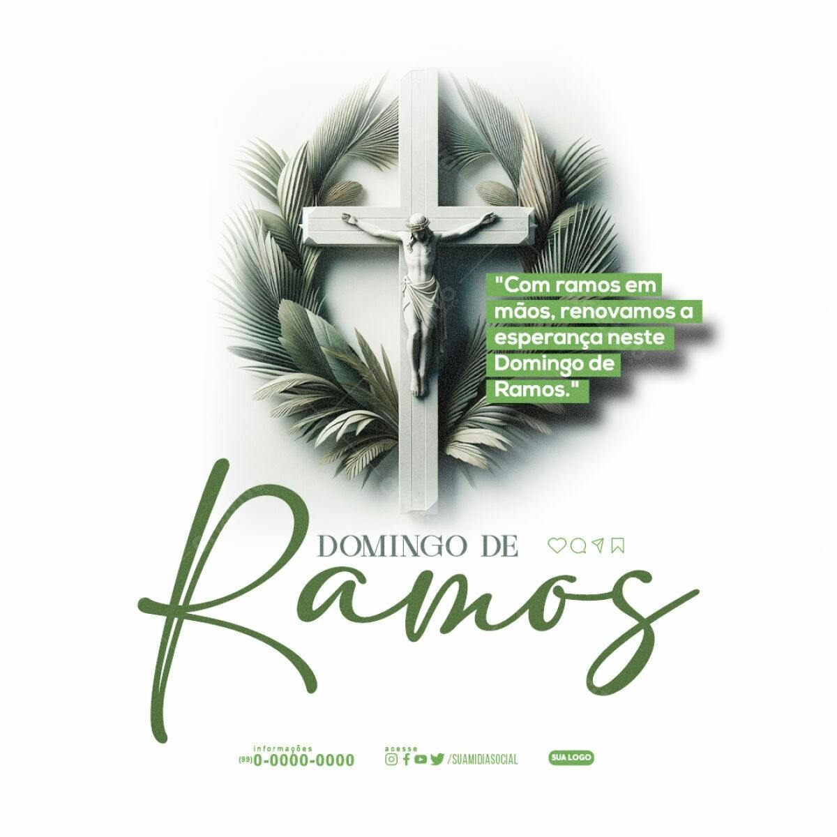 Flyer Domingo de Ramos PSD Editável