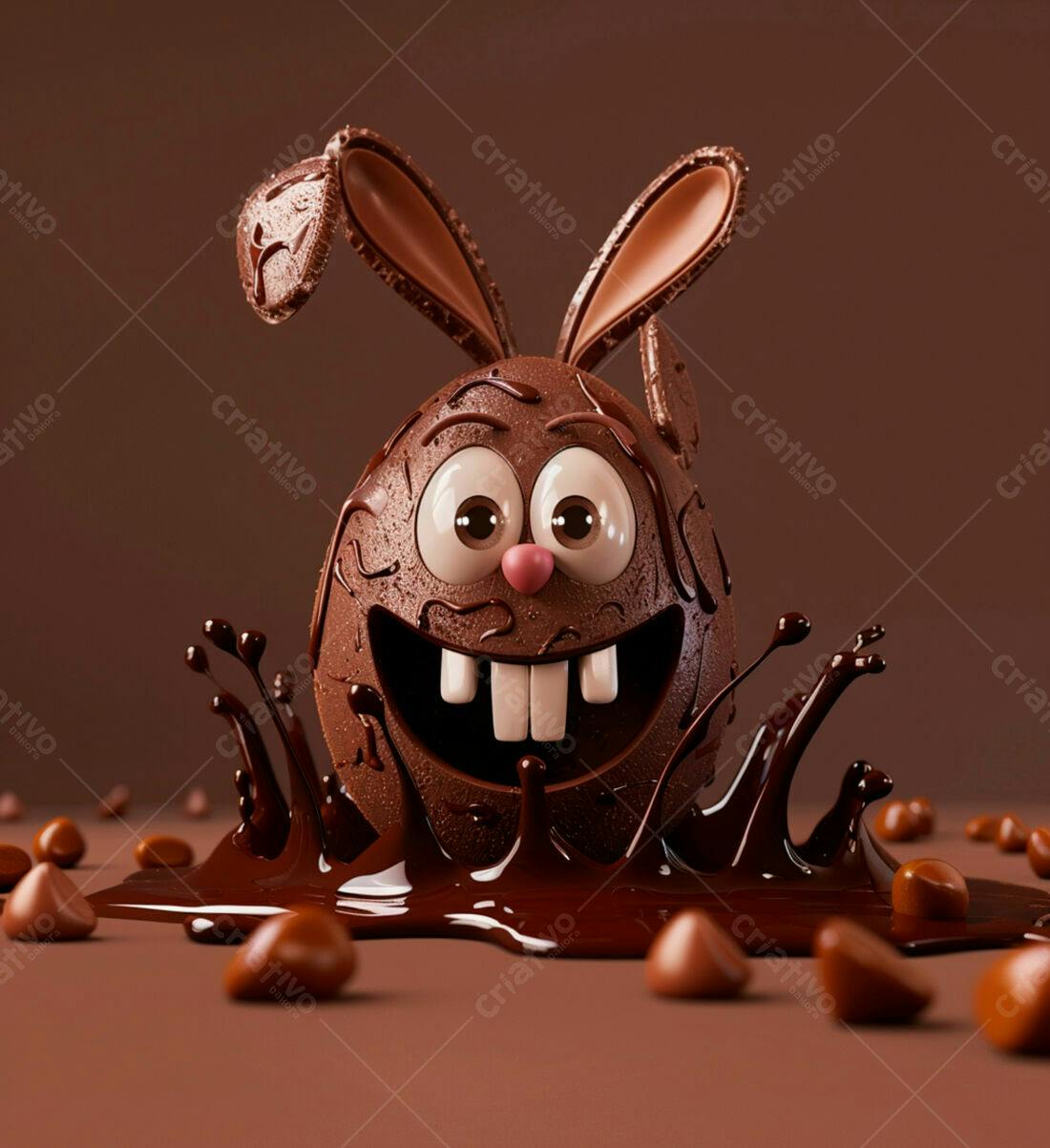 Ovo de Páscoa coelhinho chocolate