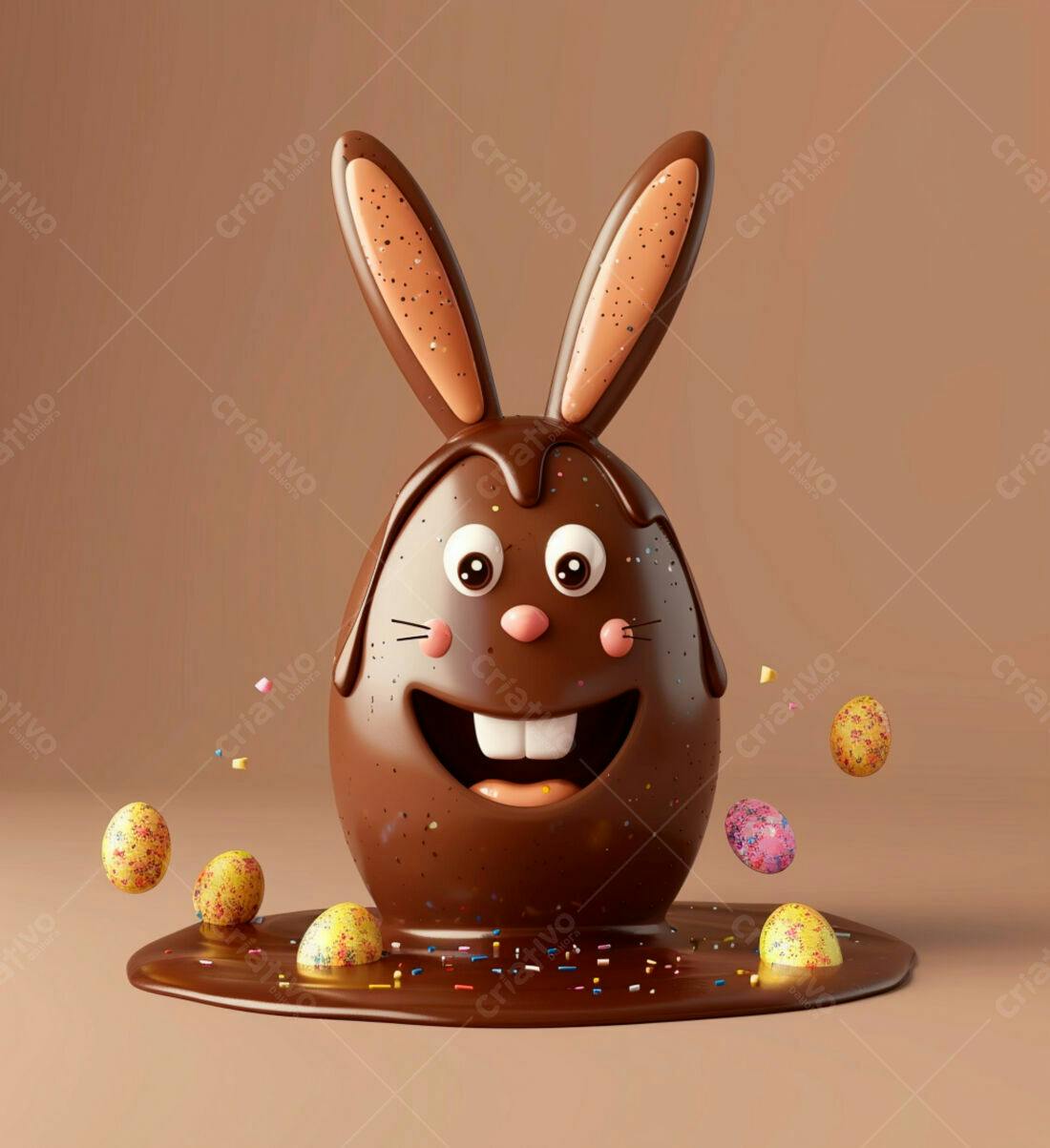 Ovo de Páscoa coelhinho chocolate