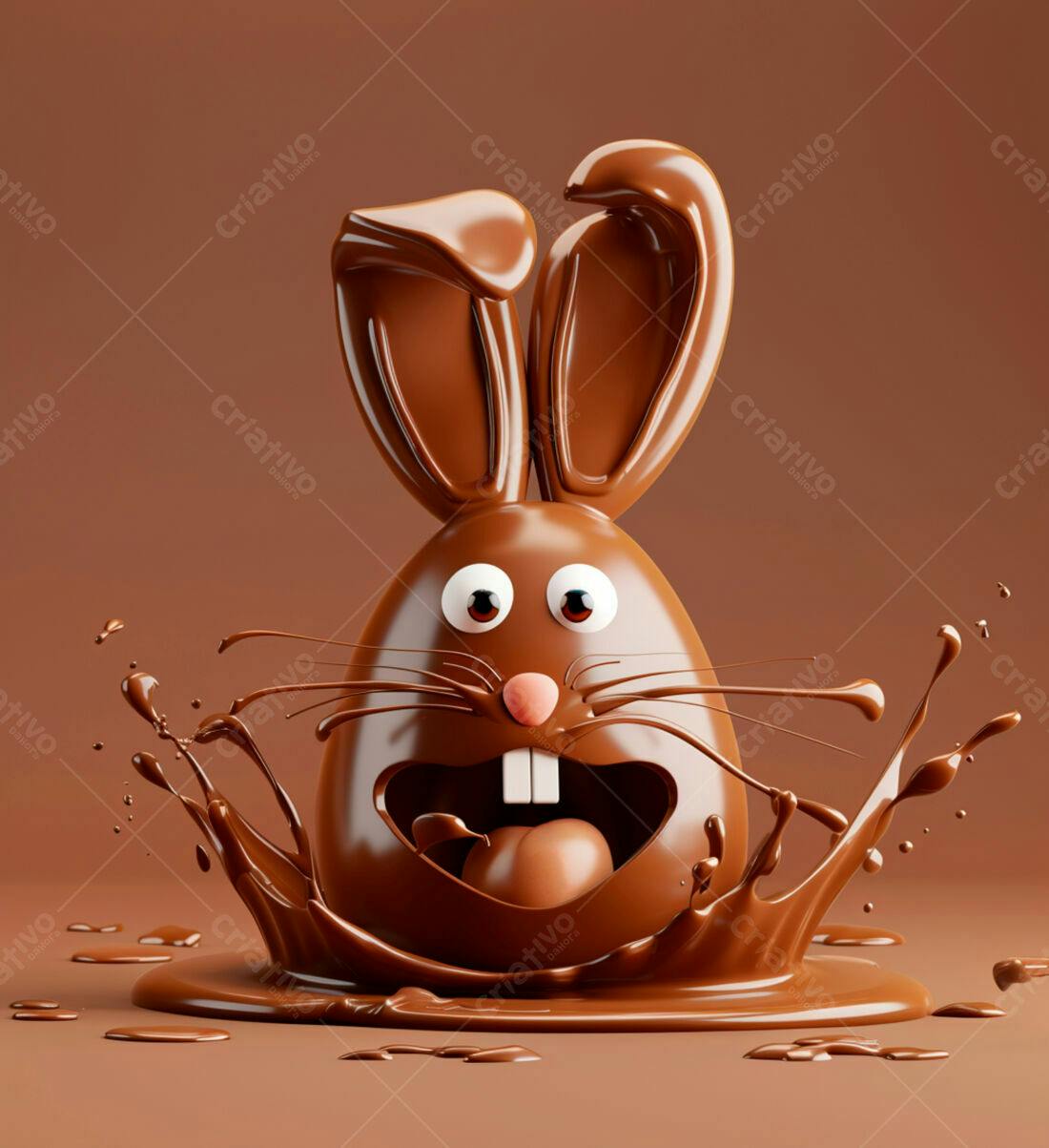 Coelho de chocolate na Páscoa