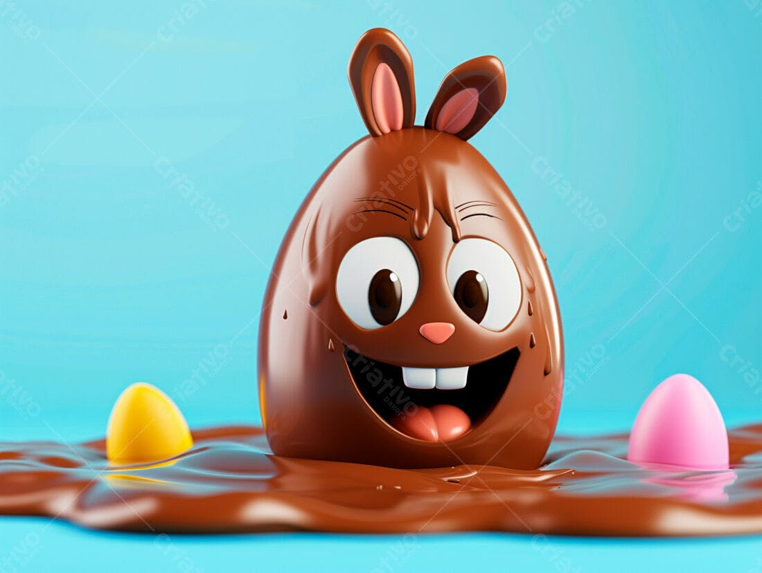 Ovo de Páscoa de Chocolate em formato de Coelho