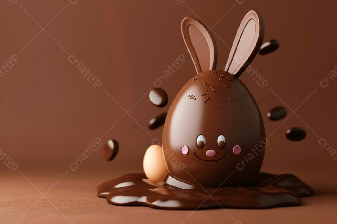 Ovo de Páscoa coelhinho chocolate