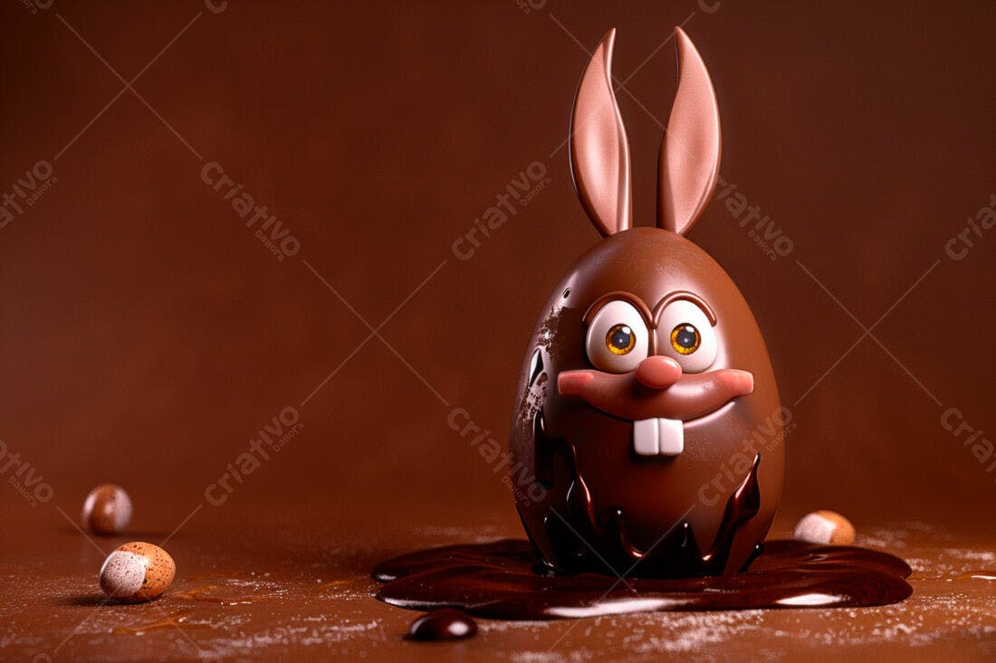Ovo de chocolate coelhinho Páscoa