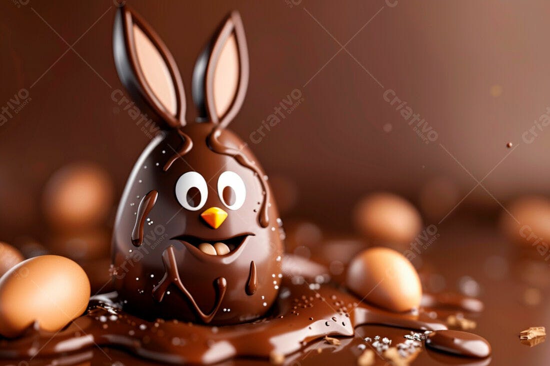 Ovo de Páscoa coelhinho chocolate