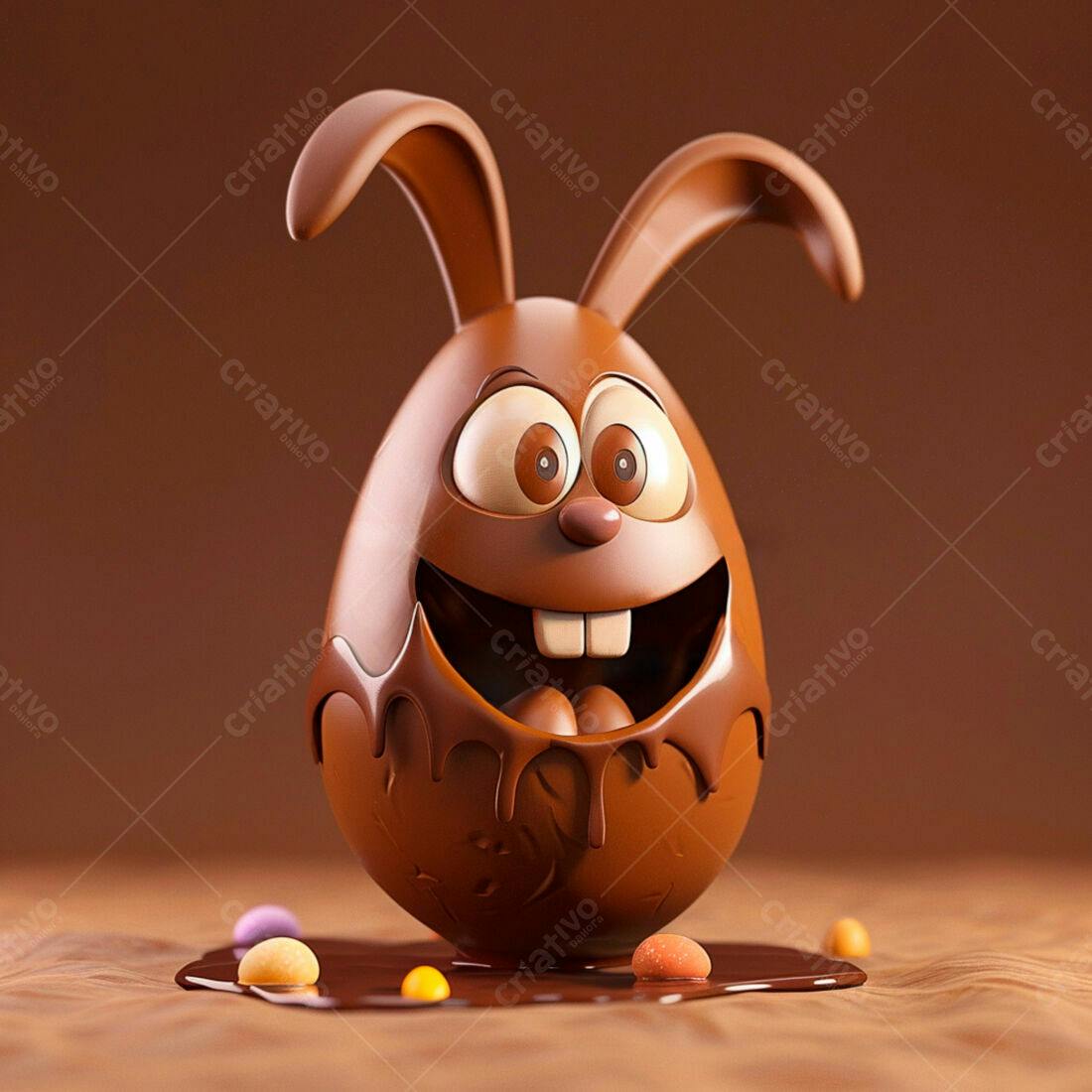Ovo de Páscoa coelhinho chocolate